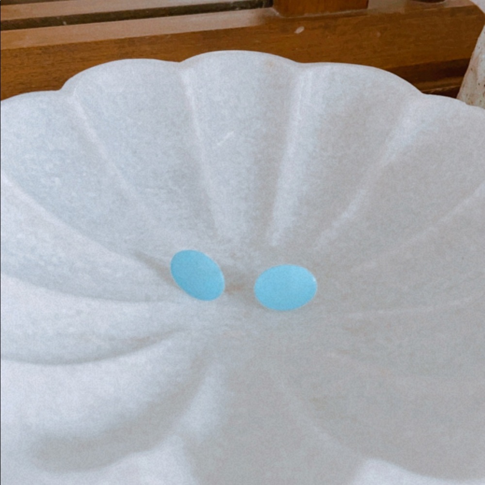 Vintage Retro Dainty Blue Studs